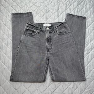 Abercrombie & Fitch 90’s straight ultra high rise black denim jeans women’s 26/2